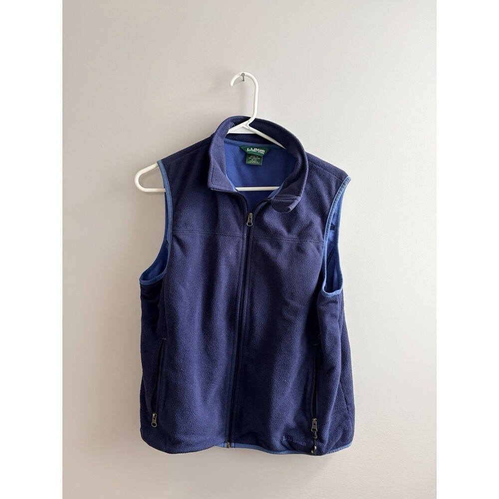 L.L. Bean Navy Blue Full Zip Sleeveless Vest, fall, outdoors, warm, winter